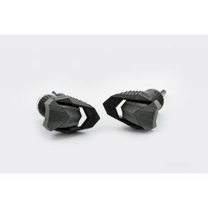 Frame sliders PUIG R19 7714N black with grey rubber