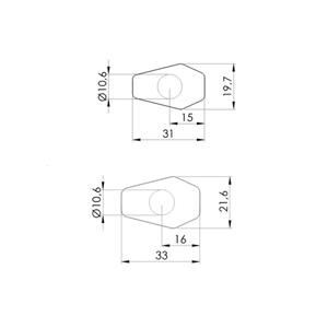 Turn signal covers PUIG 9655N fekete