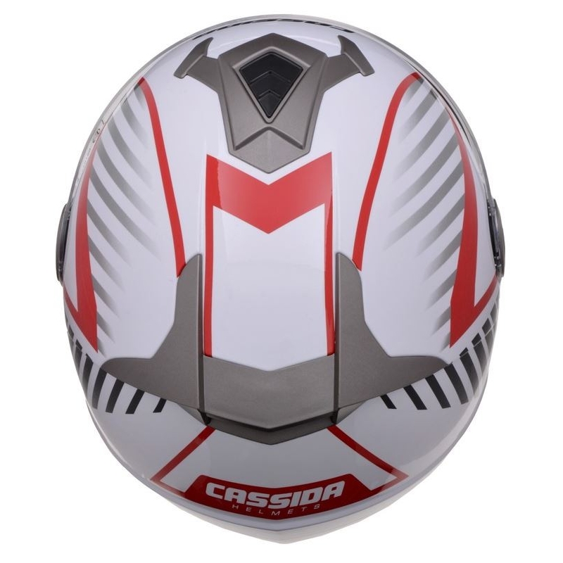 Cassida Magnum motoros sisak fekete-fehér-piros