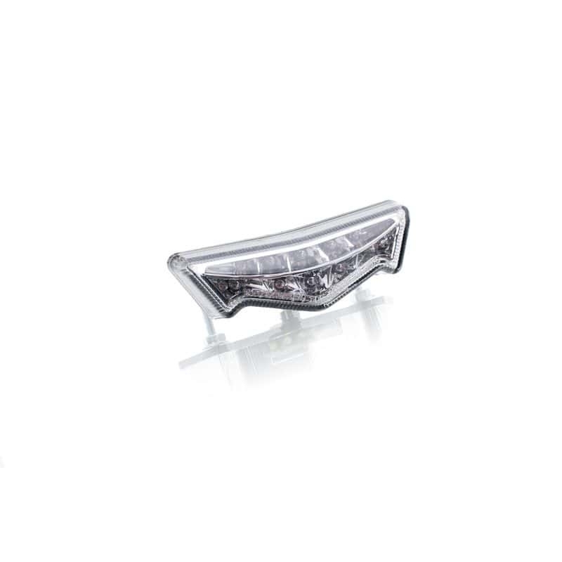 Brake rear light PUIG SMILE II (83 x 20 mm) clear lens with license light részére KAWASAKI Z 650 2017-2025, BMW F 800 GT 2013-2018
