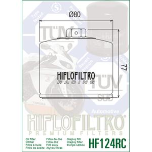 Olajszűrő HIFLOFILTRO HF124RC Versenymotor