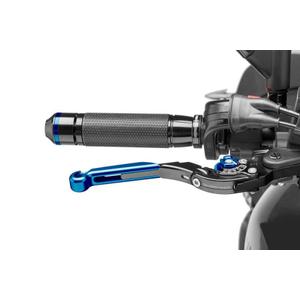 Brake lever without adapter PUIG extendable folding blue/blue
