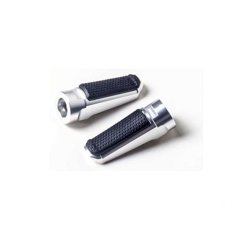 Footpegs without adapters PUIG SPORT ezüst with rubber