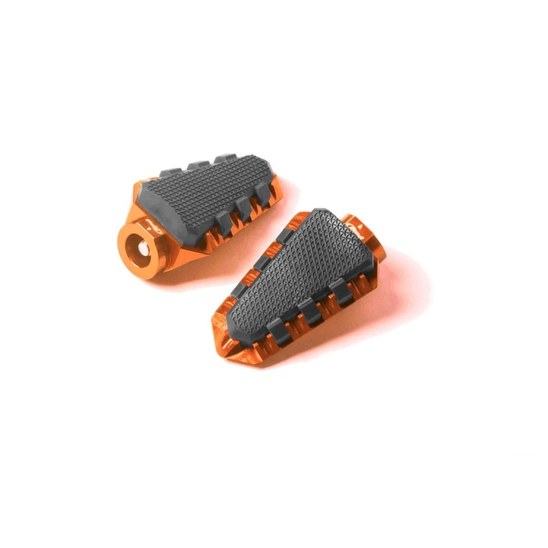 Footpegs without adapters PUIG TRAIL narancssárga with rubber