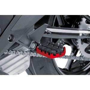 Footpegs without adapters PUIG ENDURO 7587R piros with rubber