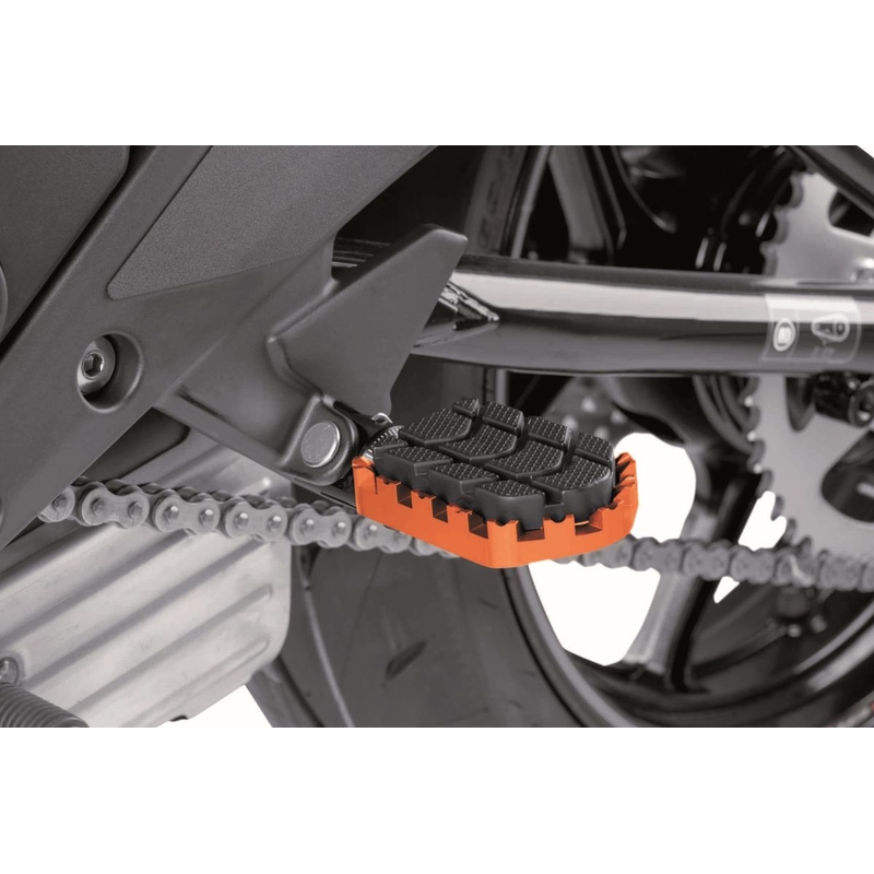 Footpegs without adapters PUIG ENDURO narancssárga with rubber kiárusítás