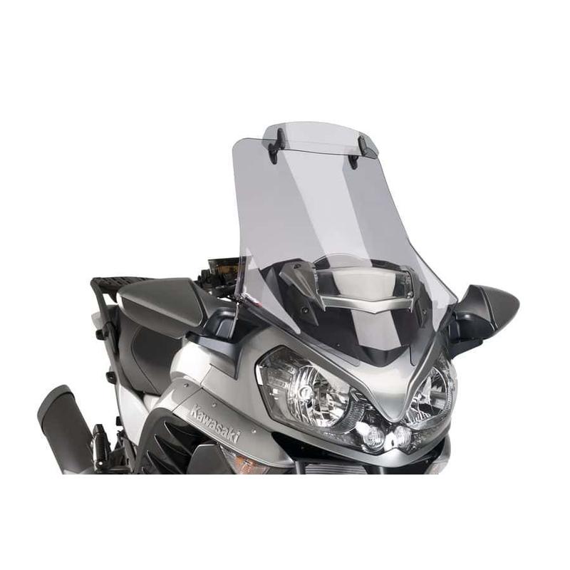 Windscreen PUIG TOURING WITH VISOR smoke részére KAWASAKI GTR 1400 2015-2017