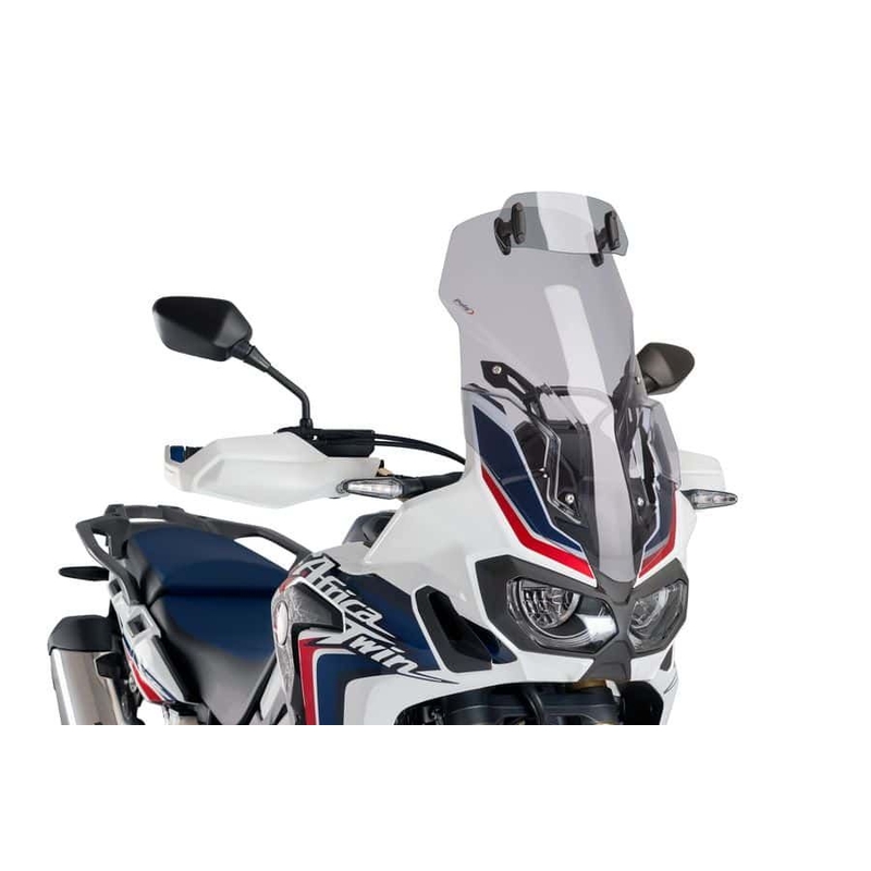 Windscreen PUIG TOURING WITH VISOR smoke részére HONDA CRF 1000 L Africa Twin 2016-2019