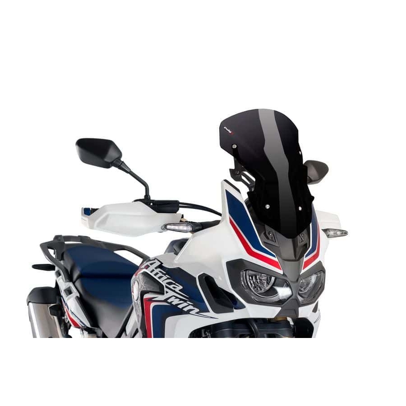 Windscreen PUIG RACING WITH SUPPORT + PROTECTION fekete