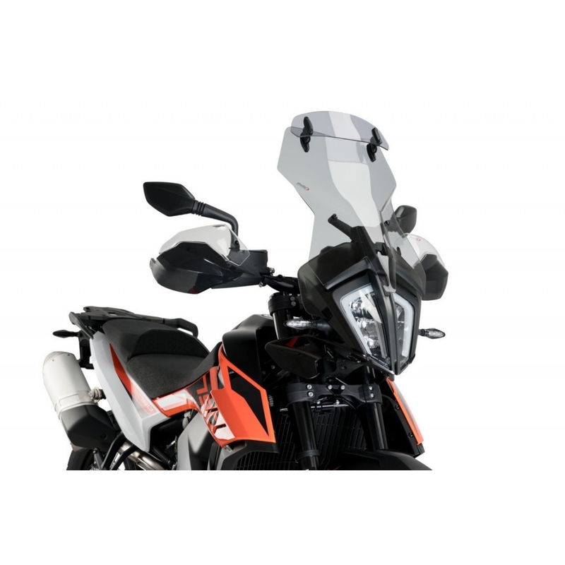 Windscreen PUIG TOURING WITH VISOR smoke részére KTM Adventure 790 / R 2019, KTM Adventure 890 /R/L 2021-2022