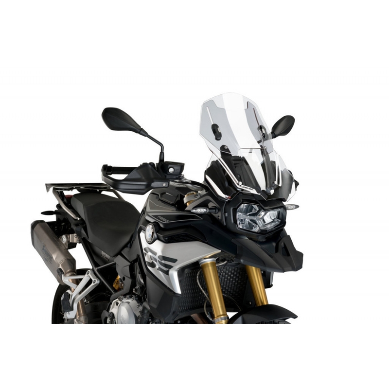 Windscreen PUIG RACING WITH SUPPORT + PROTECTION áttetsző