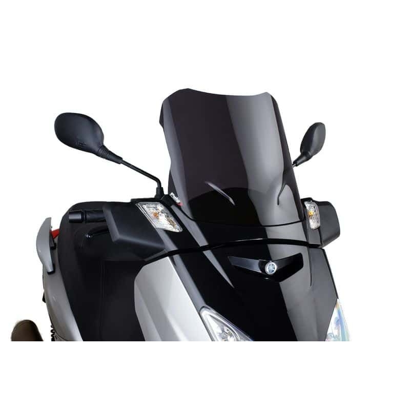 Windshield PUIG V-TECH LINE TOURING dark smoke részére YAMAHA YP 125 X-MAX 2005-2009, YAMAHA YP 250 X-MAX 2005-2009