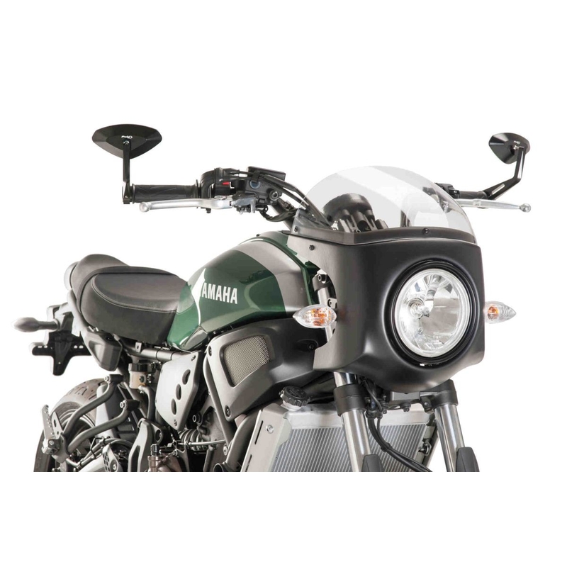 Windshield PUIG SEMI-FAIRING matt black áttetsző