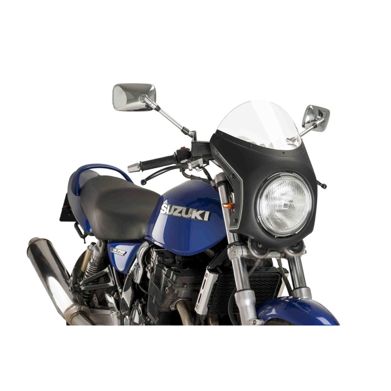 Windshield universal PUIG SEMI-FAIRING matt black áttetsző