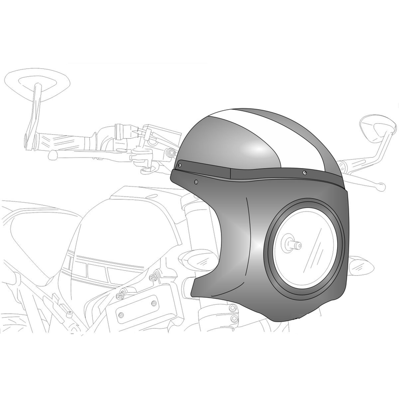 Windshield PUIG RETROVISIONS carbon look smoke