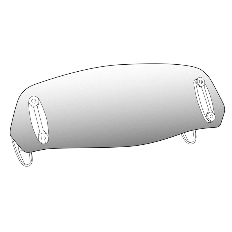 Multiadjustable visor PUIG fixed by screws áttetsző