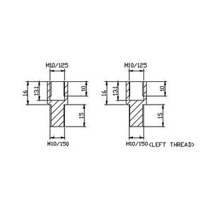 Mirror adaptor PUIG ADAPTER M10/150 THREAD RIGHT+LEFT REAR MIRROR HI-T 9271N fekete to handlebar