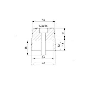 Mirror adaptor PUIG SUPPORT RIGHT/LEFT STREET TWIN/STREE 9500N fekete to bar end