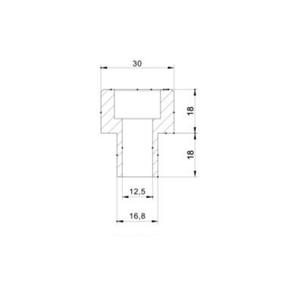 Mirror adaptor PUIG ADAPTER REAR MIRROR HI-TECH IV BMW C600S 9580N fekete to bar end