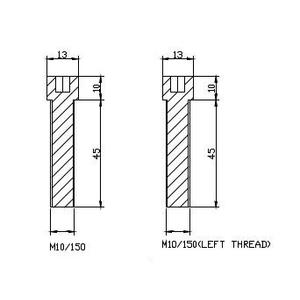 Mirror adaptor PUIG ADAPTER M10/150 RIGHT/LEFT REAR MIRROR HI-TECH B 9983N fekete to handlebar