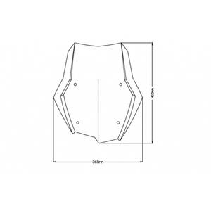 Windscreen PUIG TOURING 3769W áttetsző