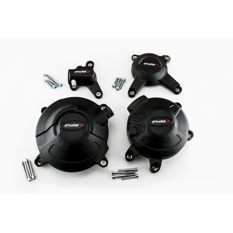  Engine protective covers PUIG fekete included right, left, small right and small left caps részére YAMAHA MT-09 850 / 890 2014-2020, YAMAHA MXT 850 Niken / GT 2018-2023