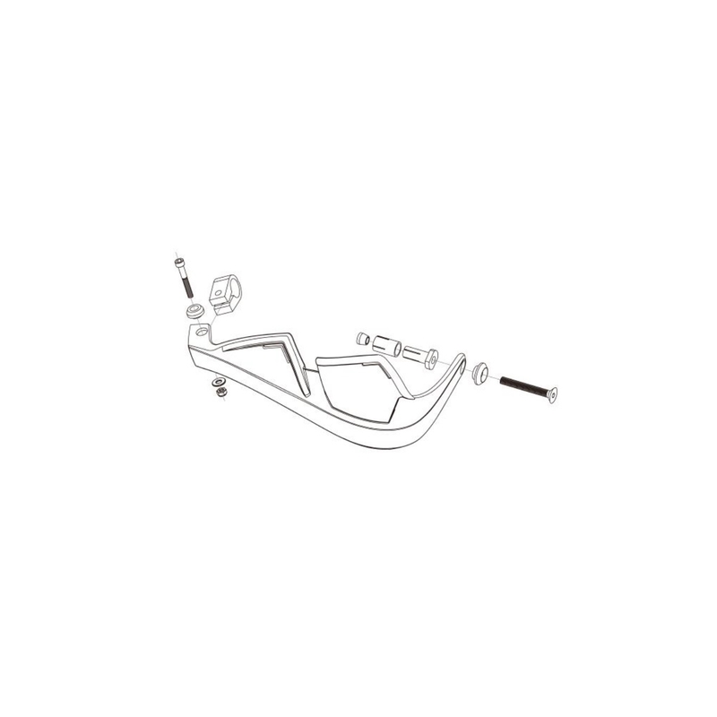 Handguard POLISPORT EVOLUTION INTEGRAL with mounting kit (?22 mm) red CR 04