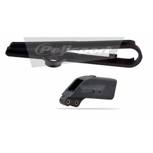Chain guide / slider / sliding piece kit POLISPORT fekete