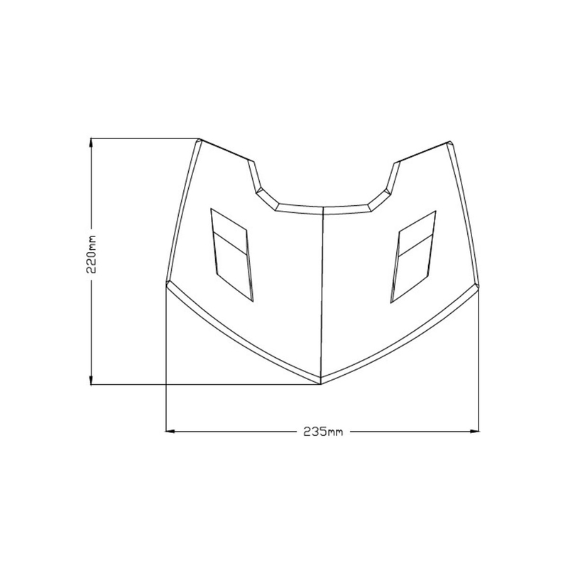Frontal cover PUIG matt black