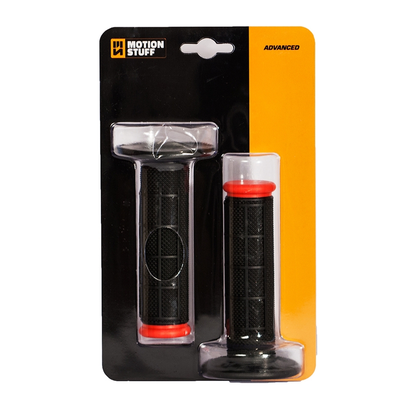 Motocross fogantyúk MOTION STUFF ADVANCED fekete/piros (half-waffle)