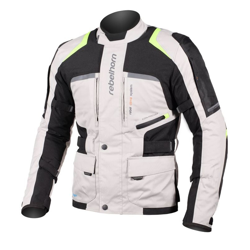 Rebelhorn Hiker Pro motoros kabát szürke-fekete-fluo sárga
