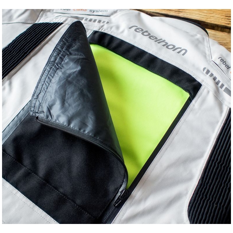 Rebelhorn Hiker Pro motoros kabát szürke-fekete-fluo sárga