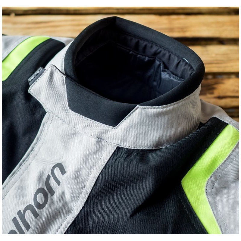 Női motoros dzseki Rebelhorn Hiker Pro Szürke-Fekete-Fluo Sárga Akció kiárusítás