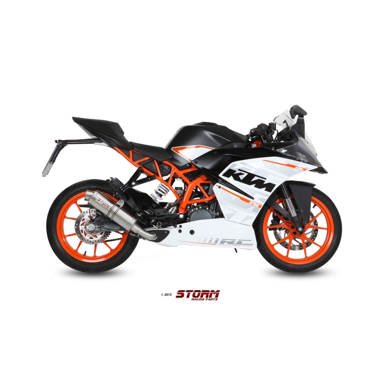 Teljes kipufogó rendszer 1x1 STORM GP rozsdamentes részére KTM RC 390 2014-2016