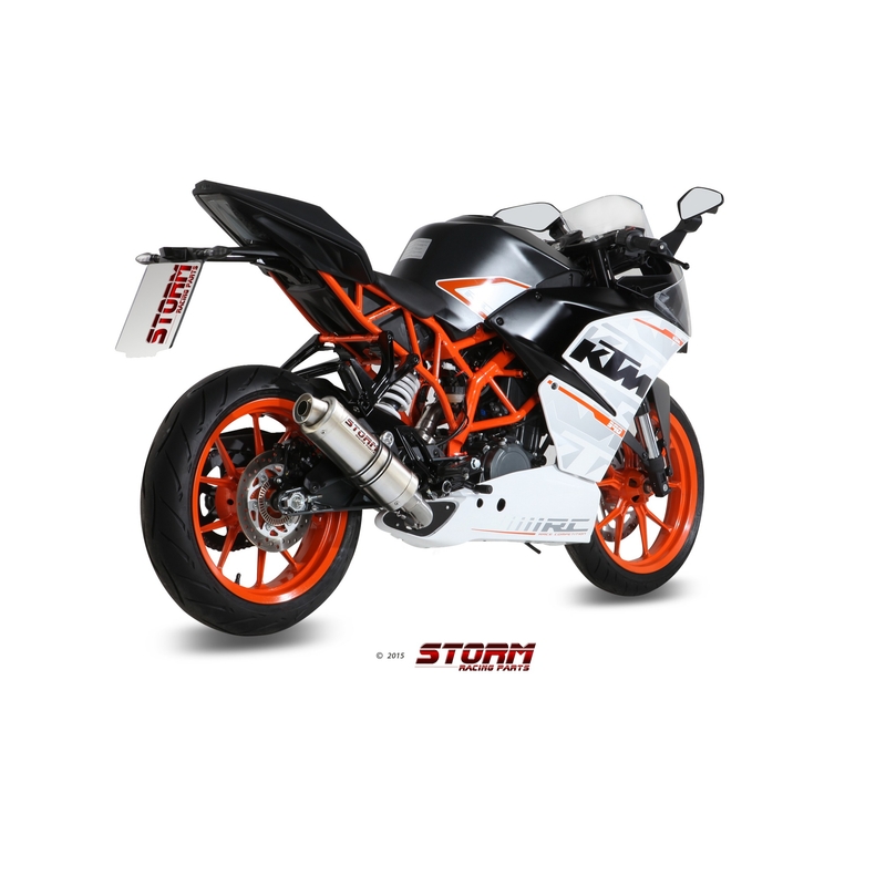 Teljes kipufogó rendszer 1x1 STORM GP rozsdamentes részére KTM RC 390 2014-2016