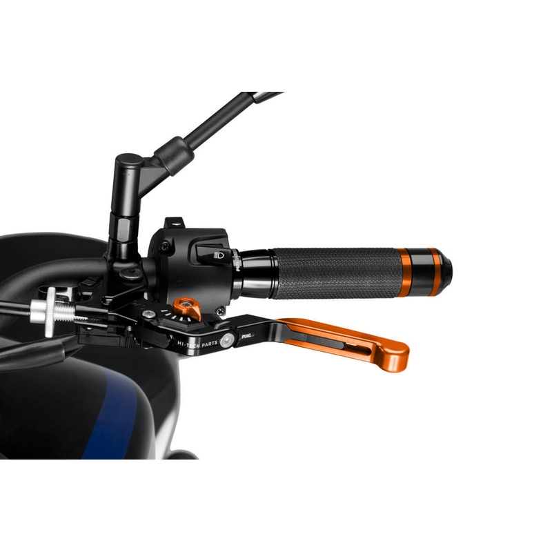 Clutch lever without adapter PUIG 3.0 extendable folding orange/orange