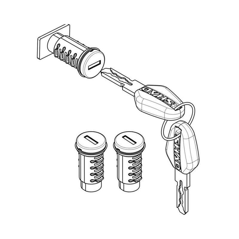 Key kit + 3 TERRA-key cylinders SHAD TERRA