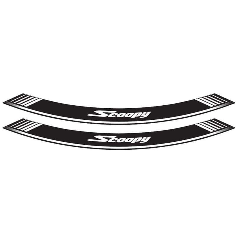 Rim strip PUIG SCOOPY fehér set of 8 rim strips