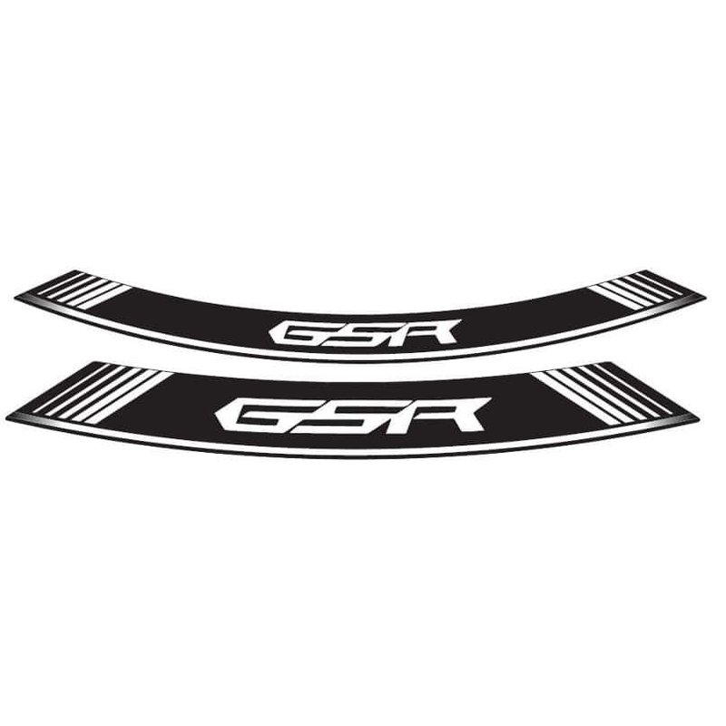 Rim strip PUIG GSR fehér set of 8 rim strips részére SUZUKI GSR 600 / A 2006-2011, SUZUKI GSR 750 2011-2017