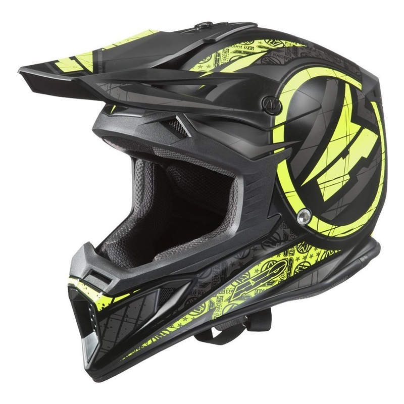 Motocross sisak AXO Jump fekete-fluo sárga eladás kiárusítás