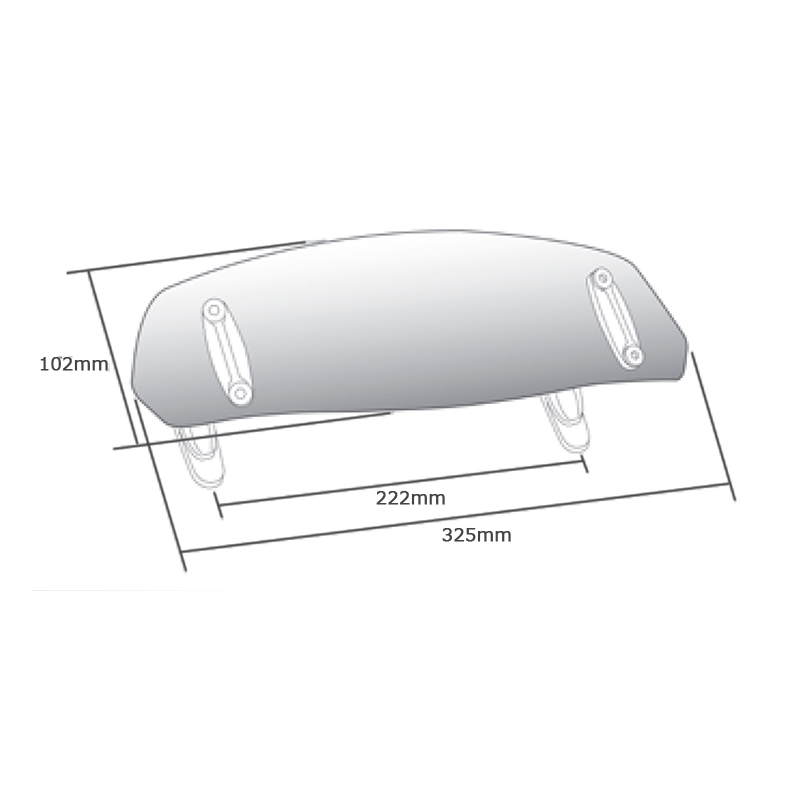 Multiadjustable visor PUIG clip-on smoke