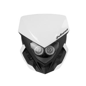 Headlights POLISPORT LOOKOS EVO 8668800001 Standard Version with LED (headlight+battery) fehér/fekete