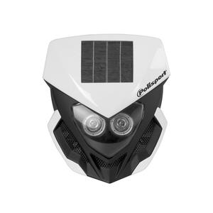 Headlights POLISPORT LOOKOS EVO 8668900001 Solar Version with LED (headlight+battery) fehér/fekete