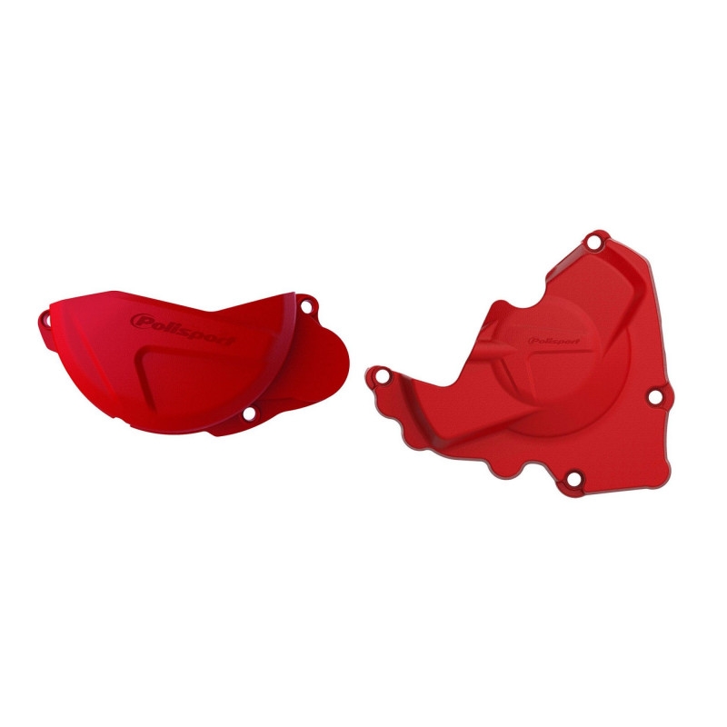 Clutch and ignition cover protector kit POLISPORT piros