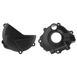 Clutch and ignition cover protector kit POLISPORT 90957 fekete