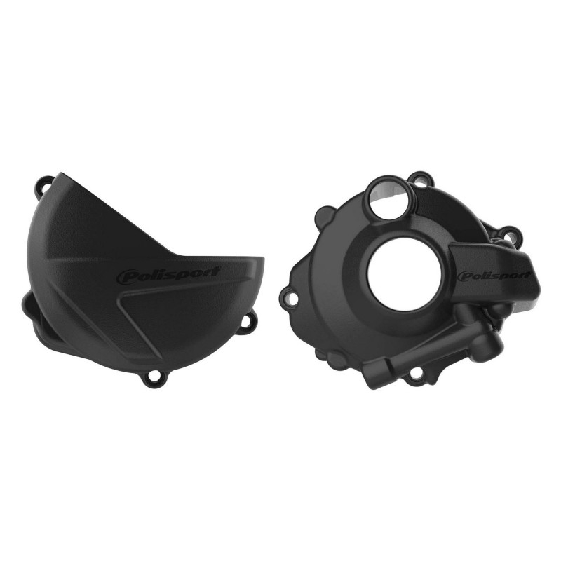 Clutch and ignition cover protector kit POLISPORT fekete