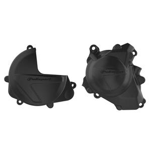 Clutch and ignition cover protector kit POLISPORT 90961 fekete