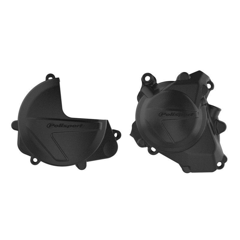 Clutch and ignition cover protector kit POLISPORT fekete