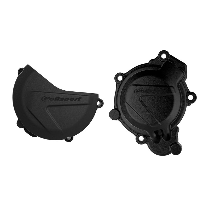 Clutch and ignition cover protector kit POLISPORT fekete