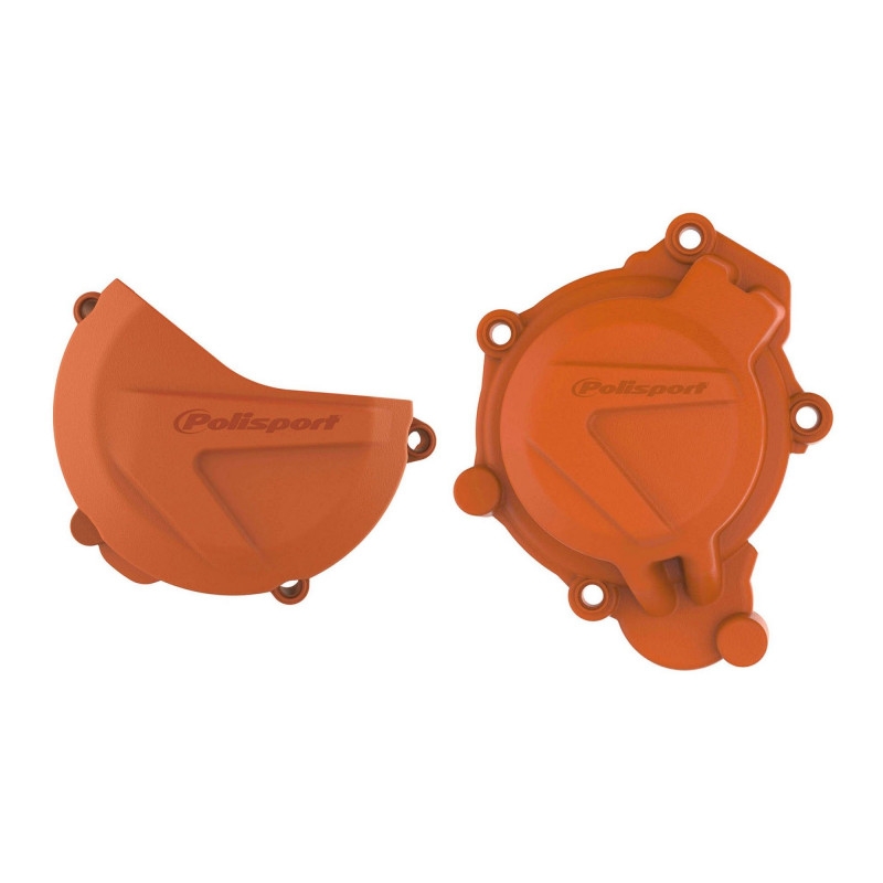 Clutch and ignition cover protector kit POLISPORT narancssárga